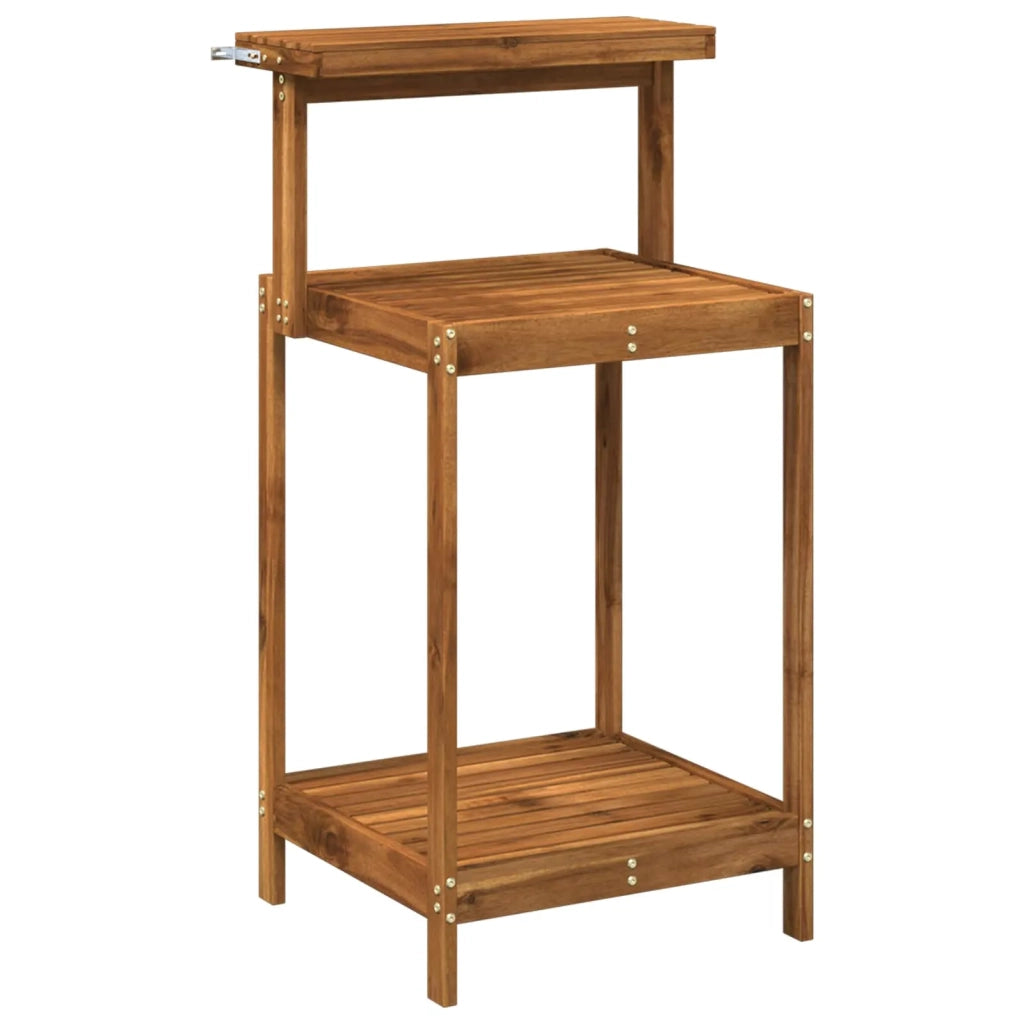 Banco da Giardinaggio Esterno 56,5 x 48,5 x 107 cm Naturale 903082