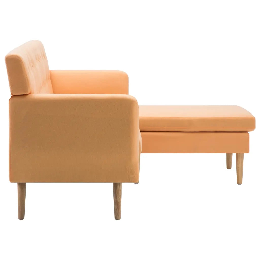 Divano a L Rivestito in Tessuto 171,5x138x81,5 cm Arancione