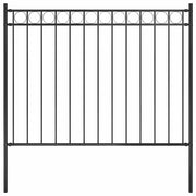 Recinzione da Giardino in Acciaio 1,7x1,2 m Nera cod mxl 6929