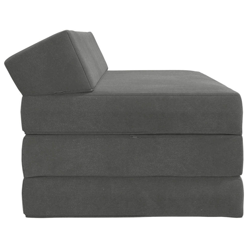 Divano Letto Pieghevole Grigio Scuro 120 x 60 x 49 cm Tessuto 900042