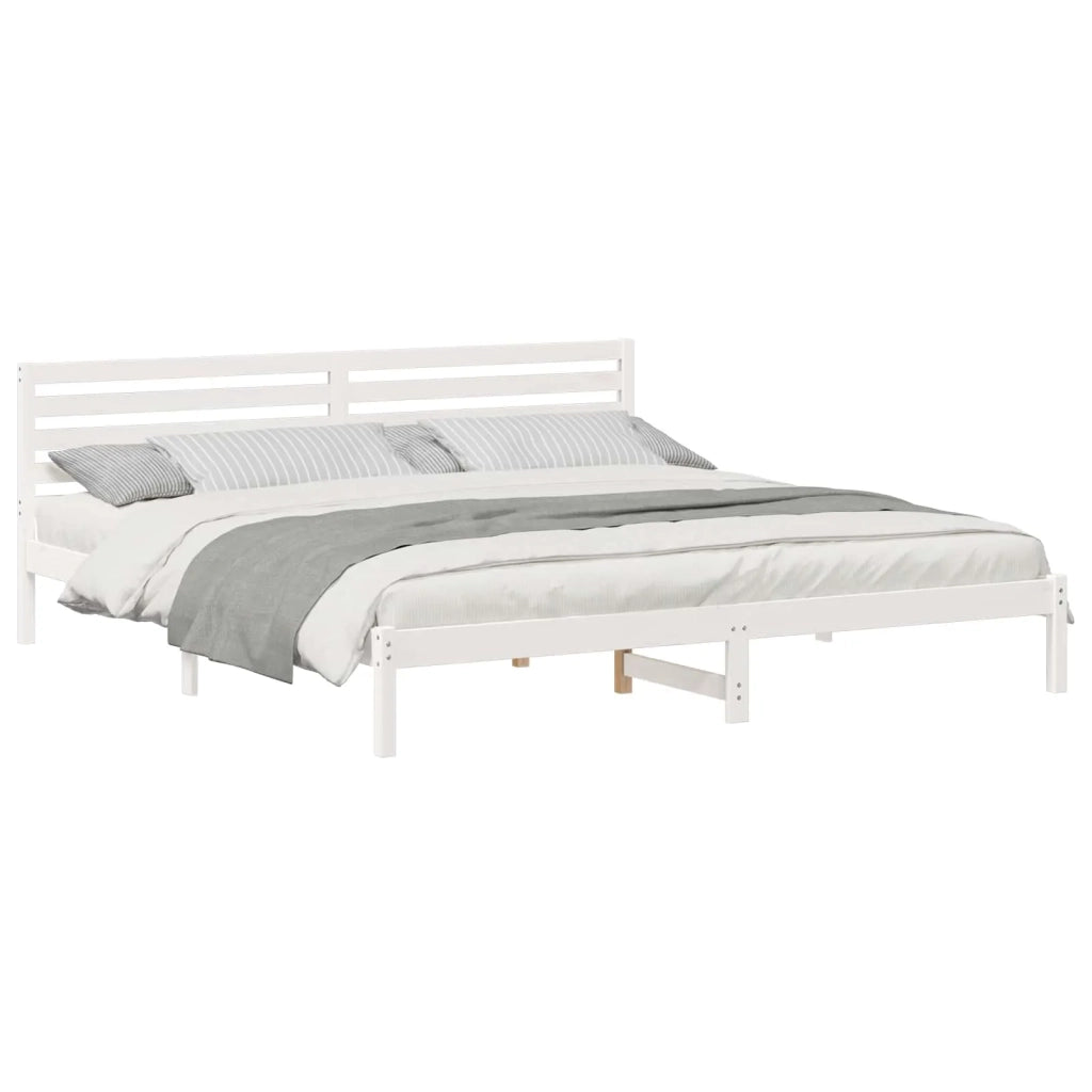 Struttura del letto Bianco 200 x 210 cm Pino massello