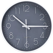 Orologio a Parete Ronde, 20 cm, Stile Moderne, Non Emette Suoni, Orologio Decorativo con Cristallo, Orologio a Parete Preciso, Facile da Leggere, per Ufficio, Cucina, Salotto, Camera da Bambini, Scuola (Grigio)
