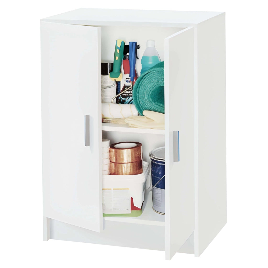 Kit Mobile 2 Ante Multiuso 59 x 37XH80 Cm Bianco Fores Habitat
