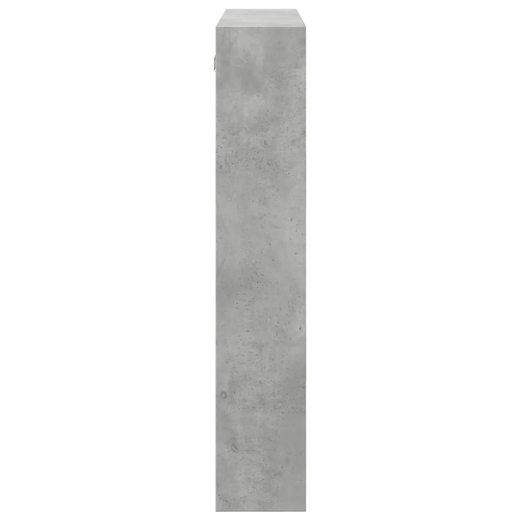Armadietto a Muro | Mobile a Parete Grigio Cemento 80x15x80 cm Legno Multistrato