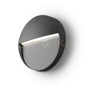 GES983- SEGNAPASSI GRIGIO ANTRACITE A LED 4000K 150LM 3W IP65 D.11CM TONDO
