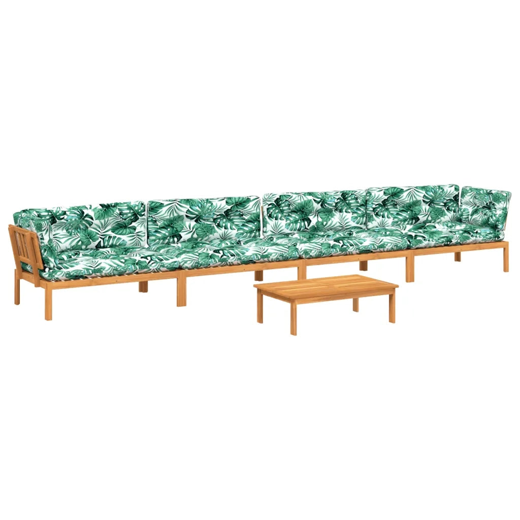 Set Divano Pallet Giardino 5pz con Cuscini Massello Acacia