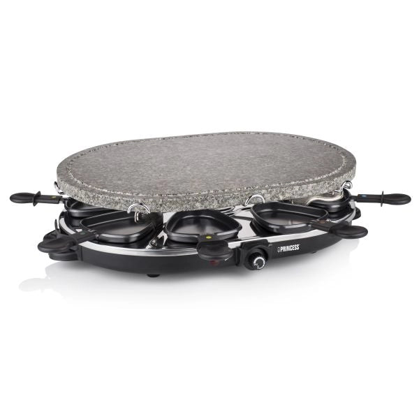 Princess 162720 raclette 8 oval stone grill party - 01.162720.01.001