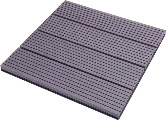 Set di Pietre da Giardino per Patio con Sistema di Fissaggio - Pacchetto da 11 - Resistente al Tempo e Solido - Pietra da Giardino, Pietre da Giardino - 30x30x1,8 cm - Grigio Chiaro