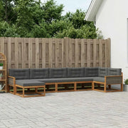 Set di divani da esterno con cuscino 7 pcs Naturale e Antracite 3382740