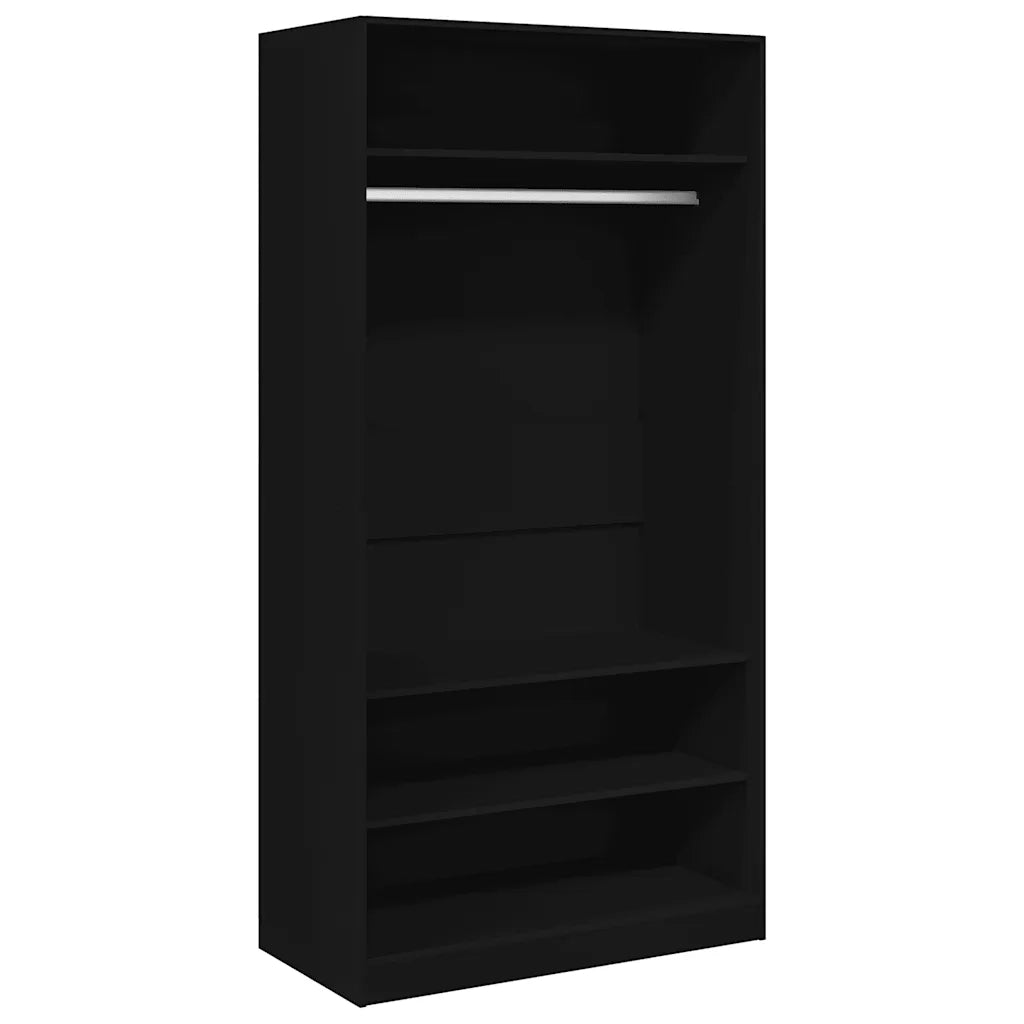 Armadio Nero 100x50x200 cm in Legno Multistrato CFW1668696