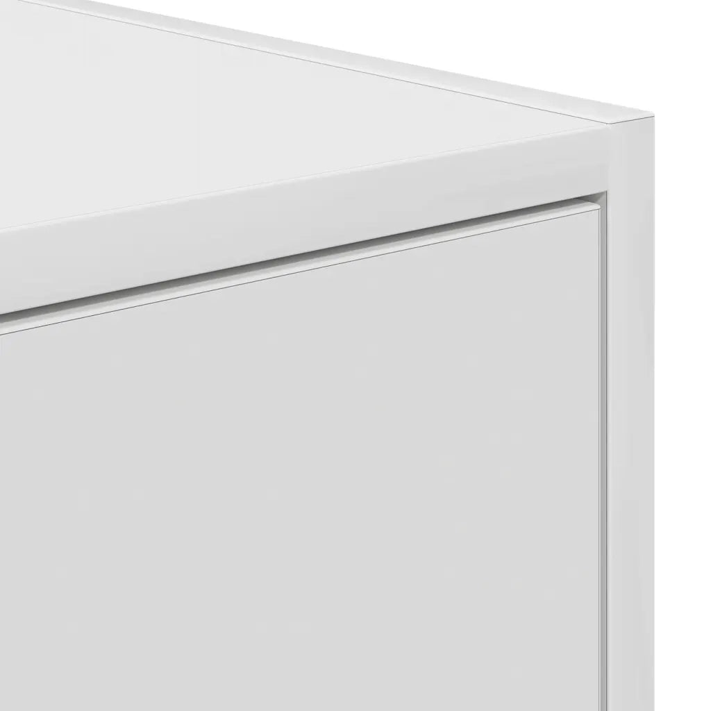 Mobili TV a Parete 2pz Bianchi 60x31x25,5 cm Legno Multistrato 861491