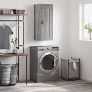 Mobile a Parete Grigio Sonoma 34,5x34x90 cm Legno Multistrato 830482