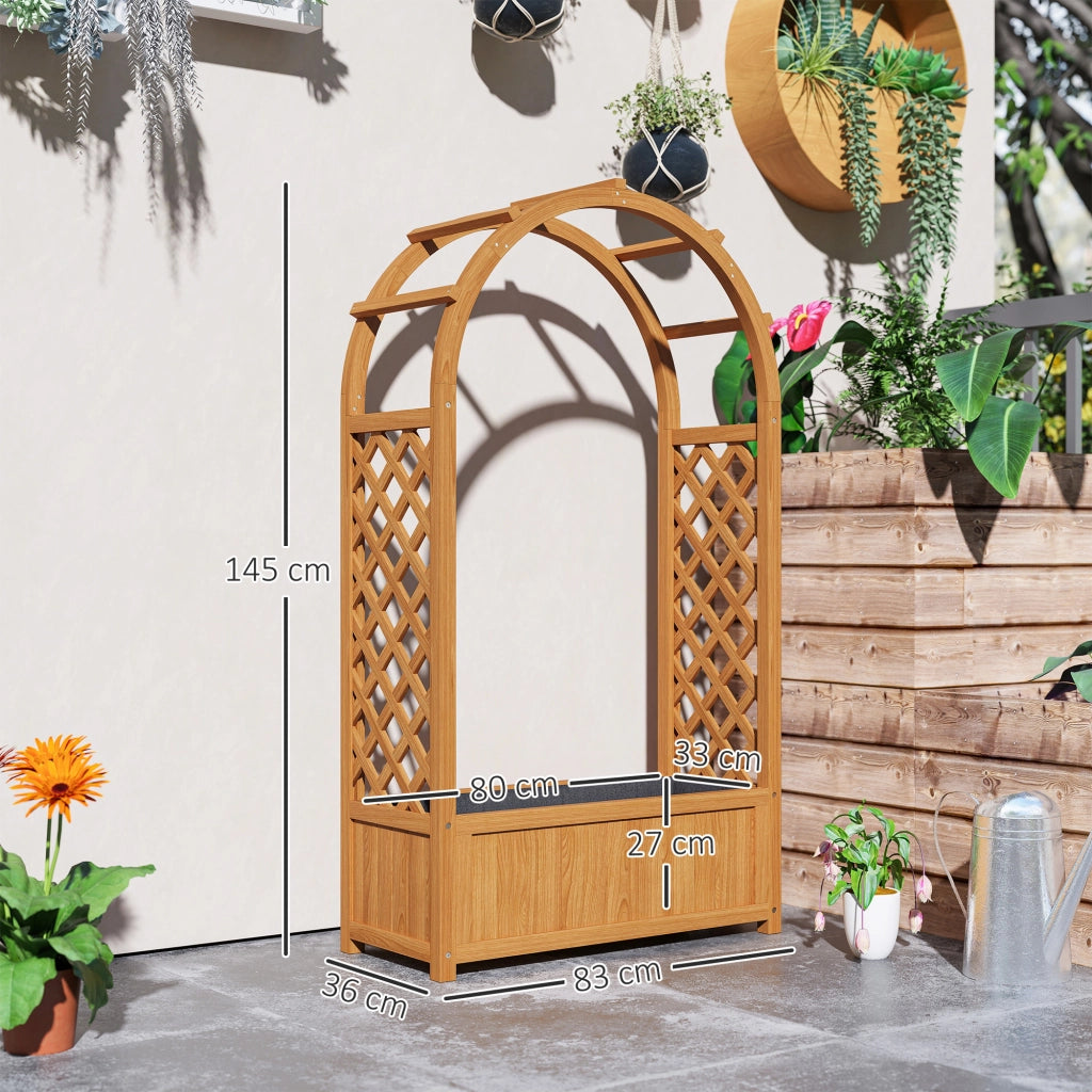 Casetta da Giardino con Griglia ¨C zephmum ¨C Legno 83x36x145cm Marrone Chiaro