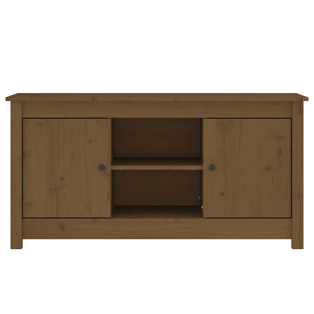 Mobile Porta TV Miele 103x36,5x52 cm in Legno Massello di Pino cod mxl 26228