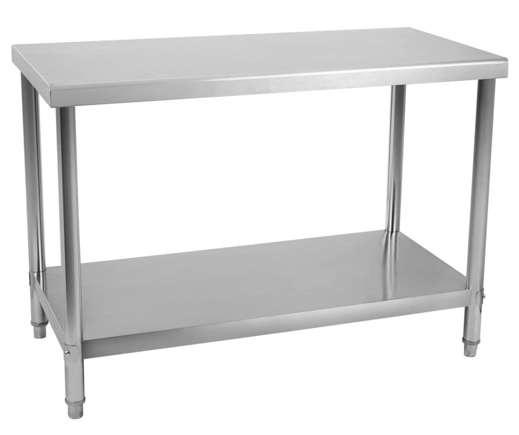 Tavolo da lavoro professionale in acciaio inox con gambe regolabili 100 x 60 cm 3614078