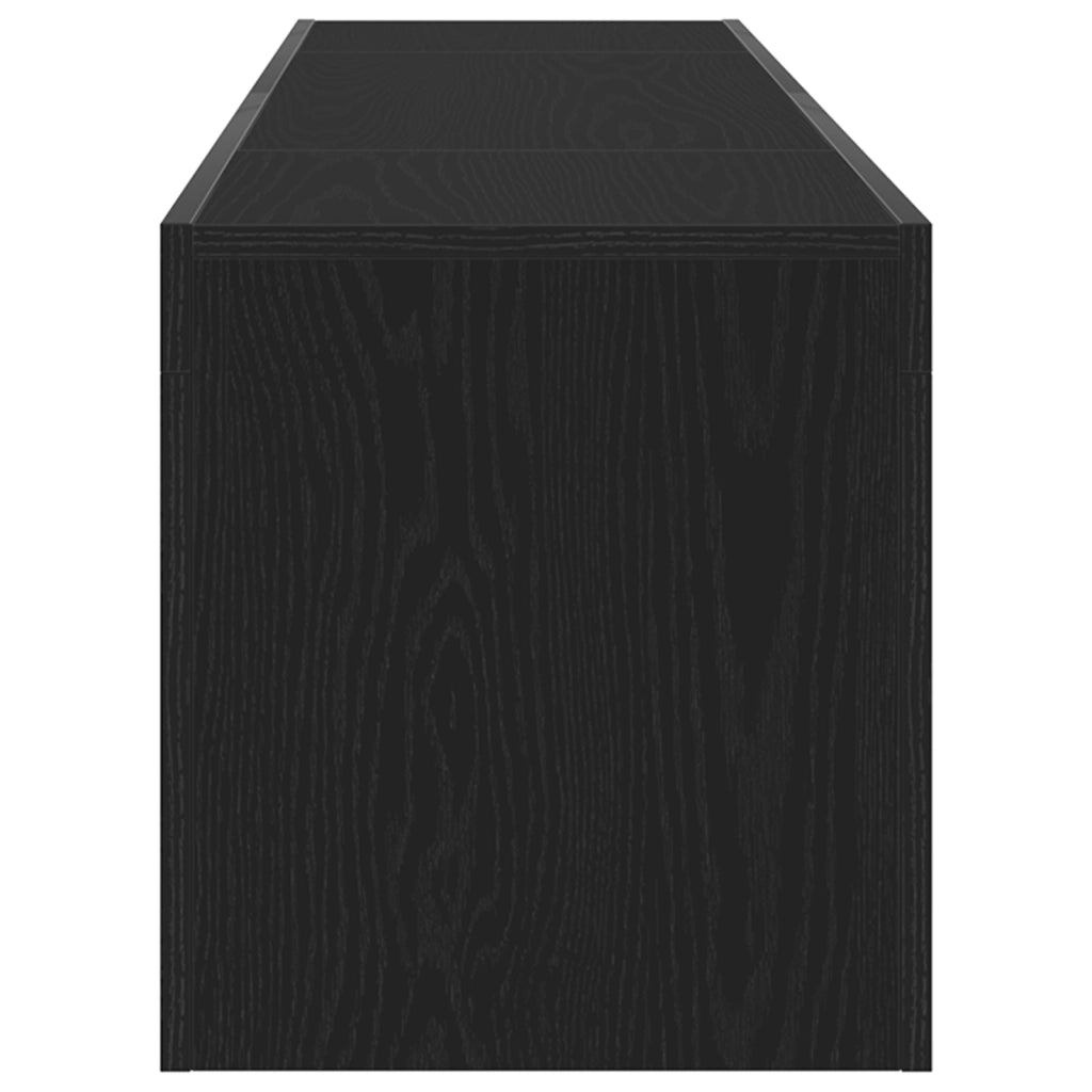 Mobile TV  con luci LED - Nero Rovere 120x35x40 cm