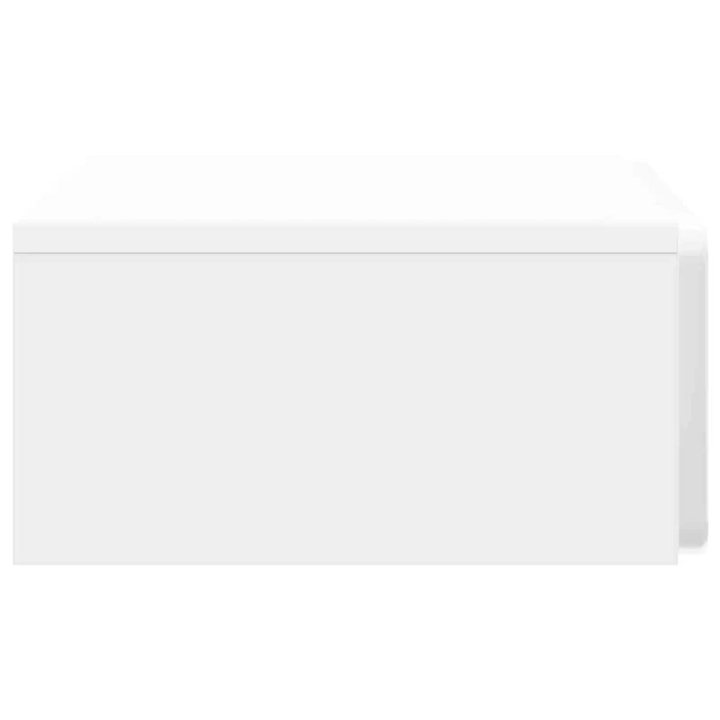 Tavolino da Parete Laterale Bianco Lucido 59 x 34,5 x 17 cm 898319
