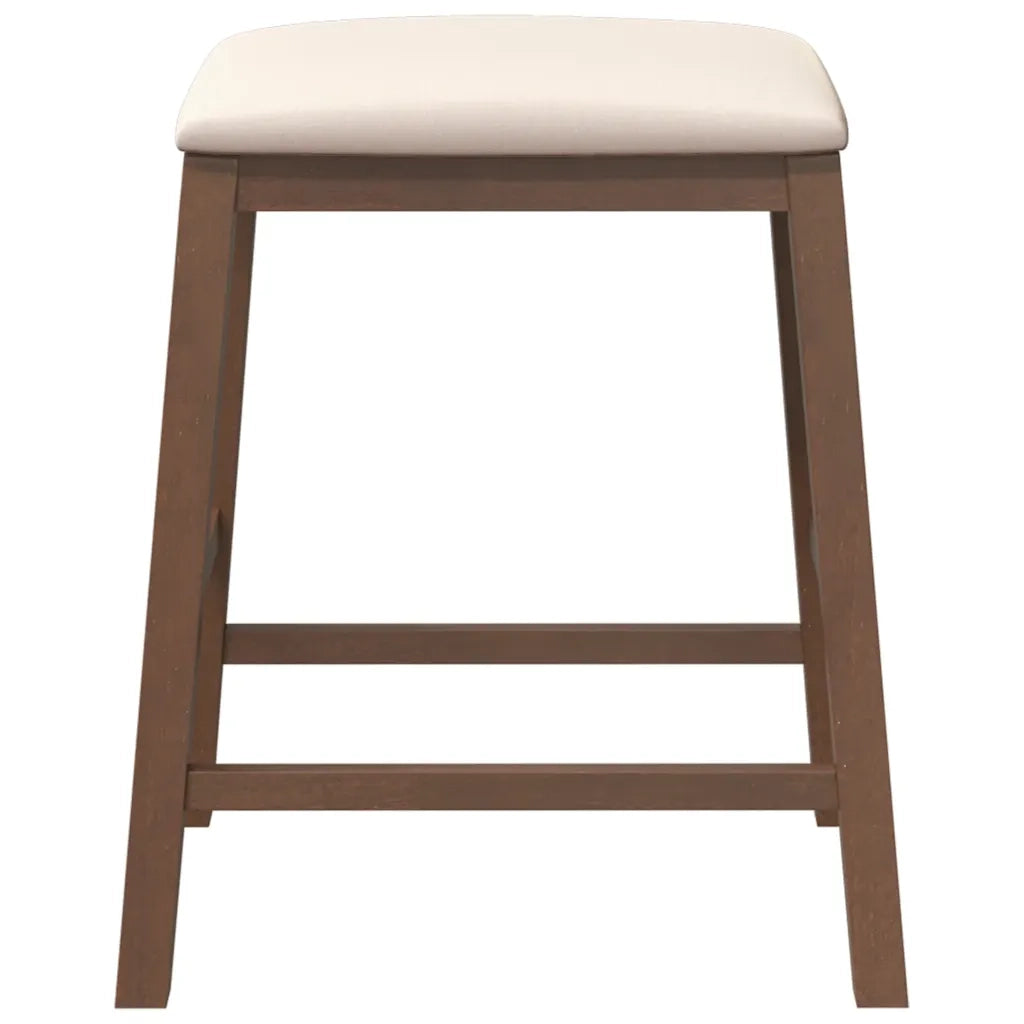 vidaXL Sedie da Bar con Cuscini 2pz Marrone Legno Massello di Hevea