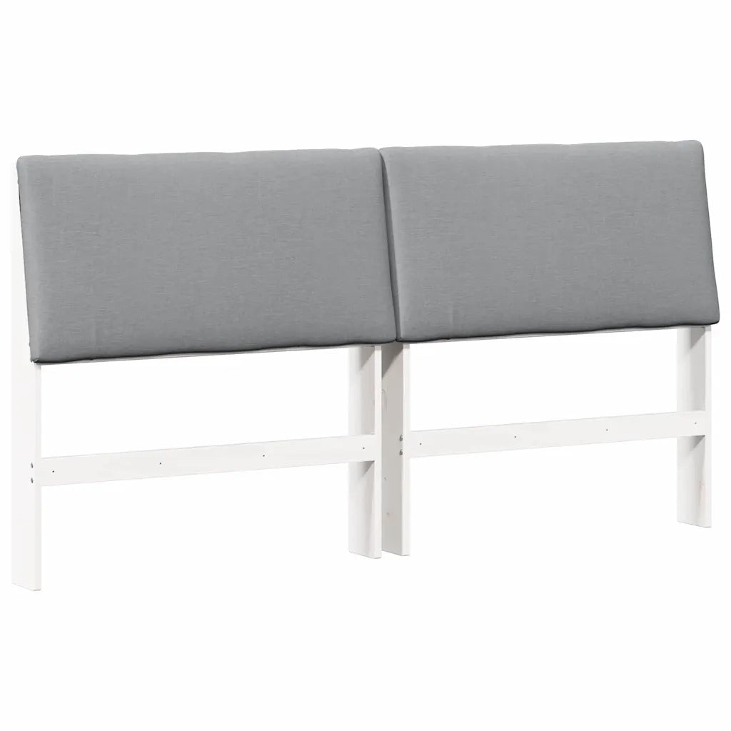 Testiera imbottita Grigio chiaro 200 cm Pino massello 879268