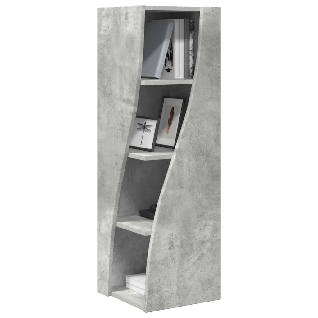 Mobile angolare Grigio cemento 32x32x102cm Legno multistrato 889858