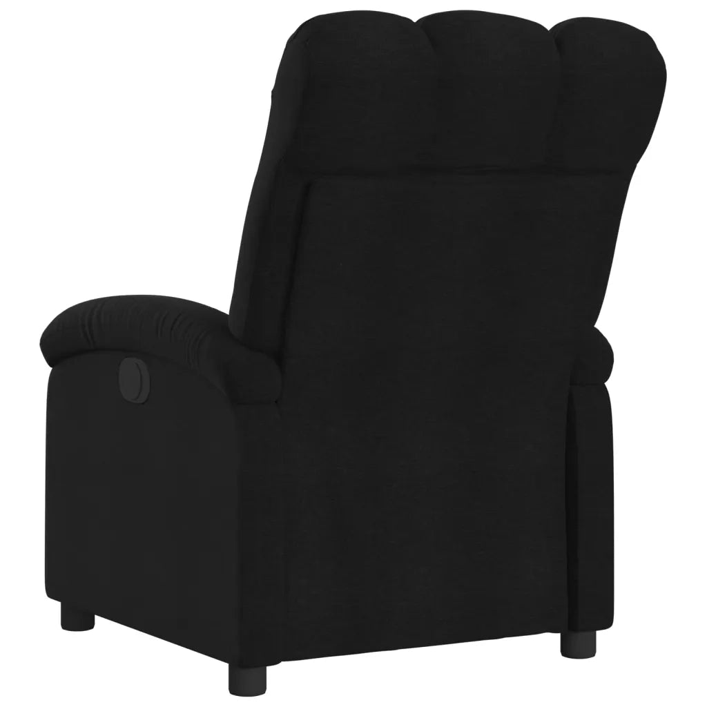 Divano Sedia-Poltrona Reclinabile in Tessuto Nero 314453