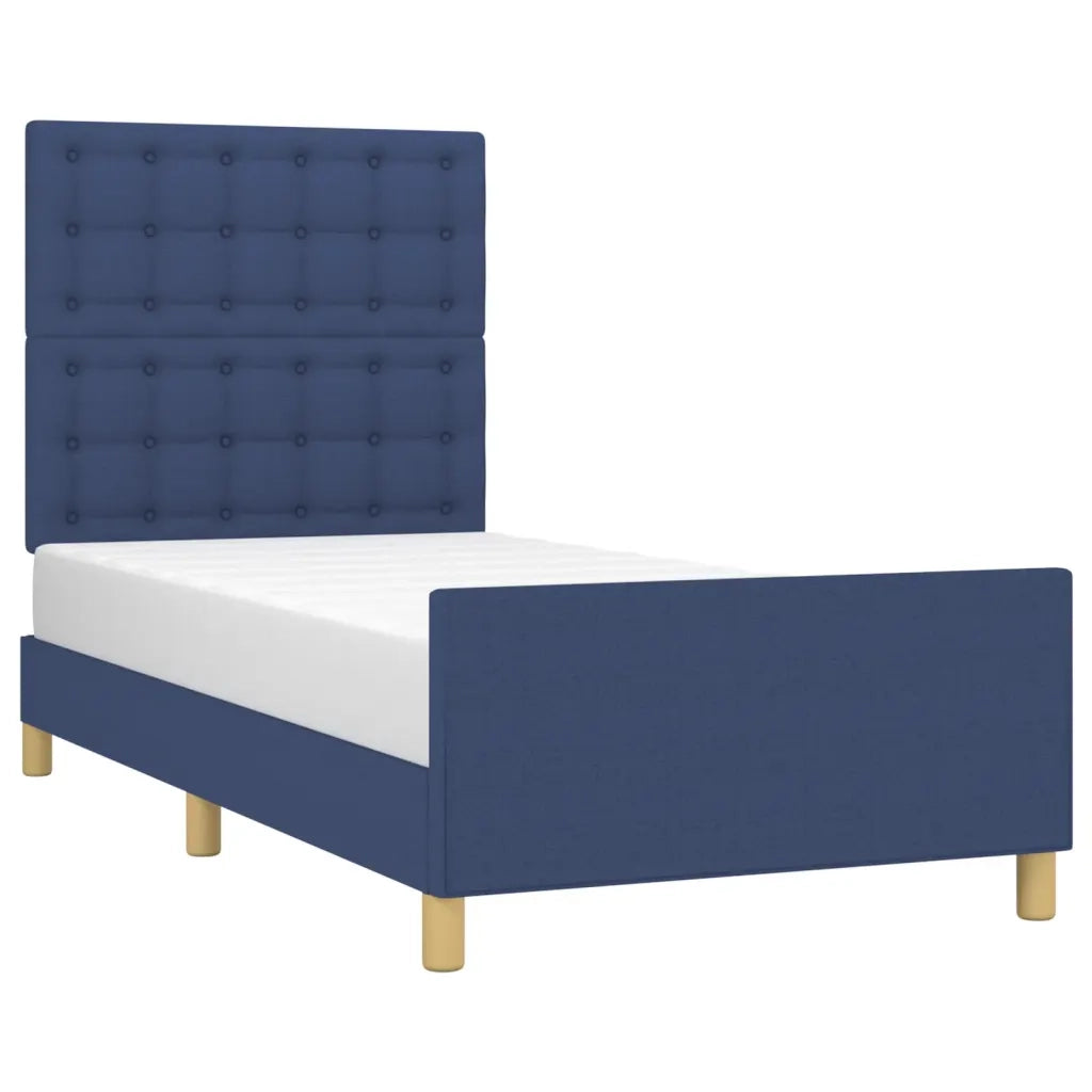 Giroletto senza Materasso Blu 100x200 cm in Tessuto