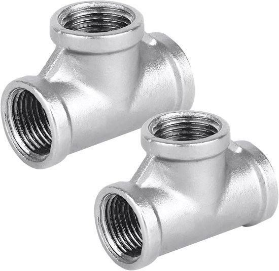 2x Tucno 2,5cm, 1" BSP femmina, connessione 90° per acqua, idoneo per acqua potabile e tubi.