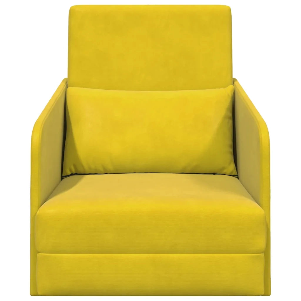 Divano letto-Sofa Letto-Daybed Giallo 65 x 80 x 83 cm Velluto