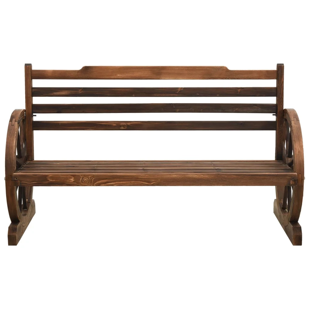 Panchina da Giardino 112 cm in Legno Massello di Abete 313891
