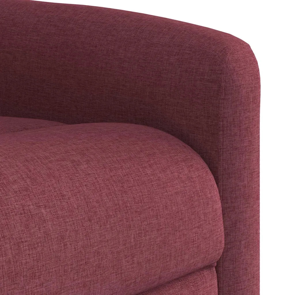 vidaXL Poltrona Reclinabile in Tessuto Rosso Vino