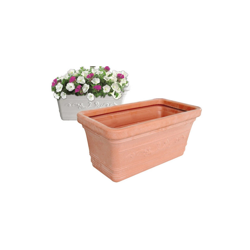 Cassetta rettangolare 60×33×34 in resina Prestige bianca da esterno – Nuova Plastica Adriatica