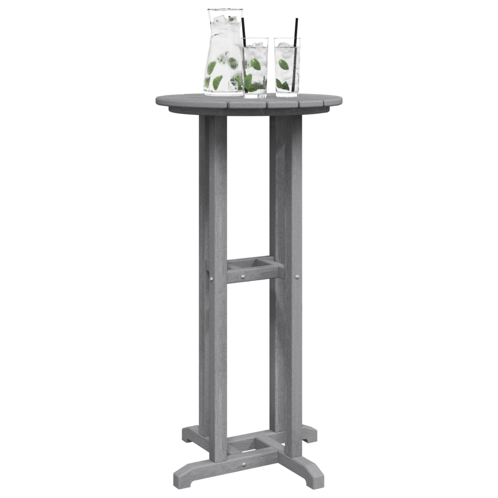 Tavolo da Bar Grigio Chiaro 55x55x107 cm HDPE