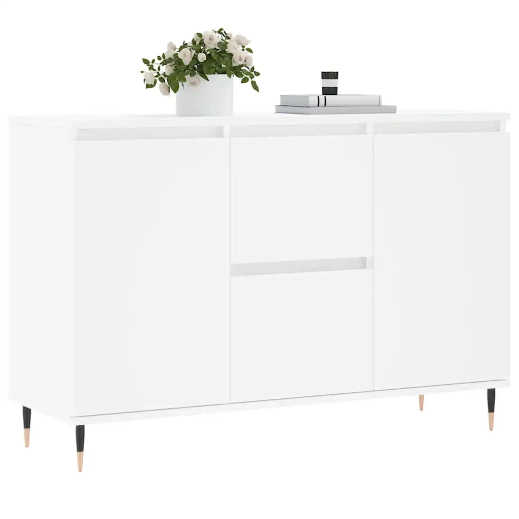 Credenza | Madia | Buffet da pranzo | Armadio da pranzo Bianca 101,5x35x70 cm in Legno Multistrato