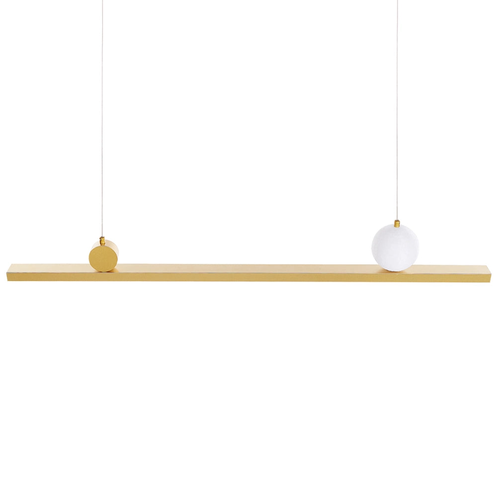 Lampada a sospensione LED in metallo dal design geometrico oro stile contemporaneo