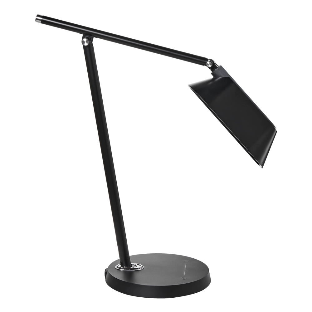 Lampada da tavolo LED per ufficio domestico con braccio regolabile e orientabile dimmer continuo e timer colore nero