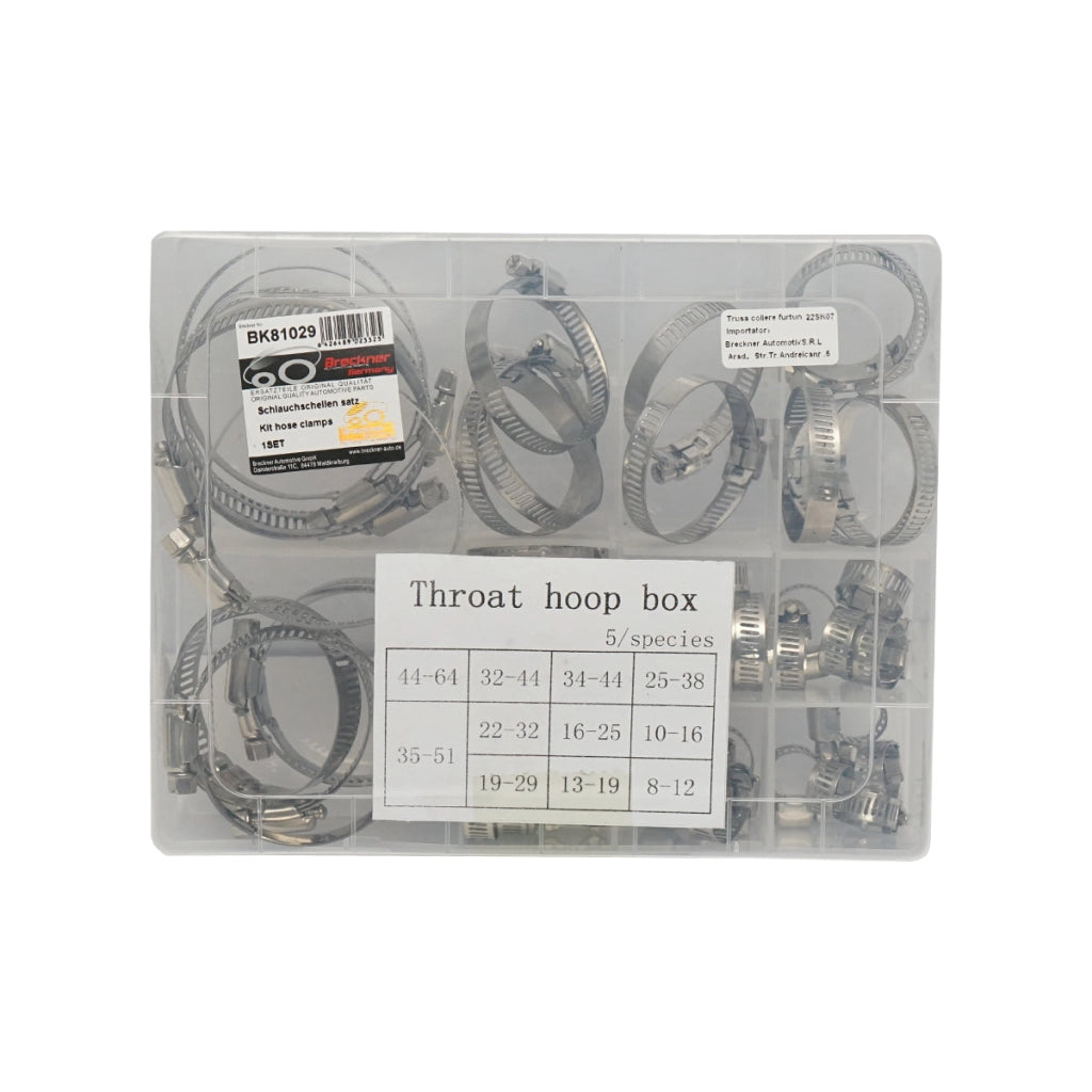 Set di fascette in acciaio inox 50 pezzi Breckner Germany