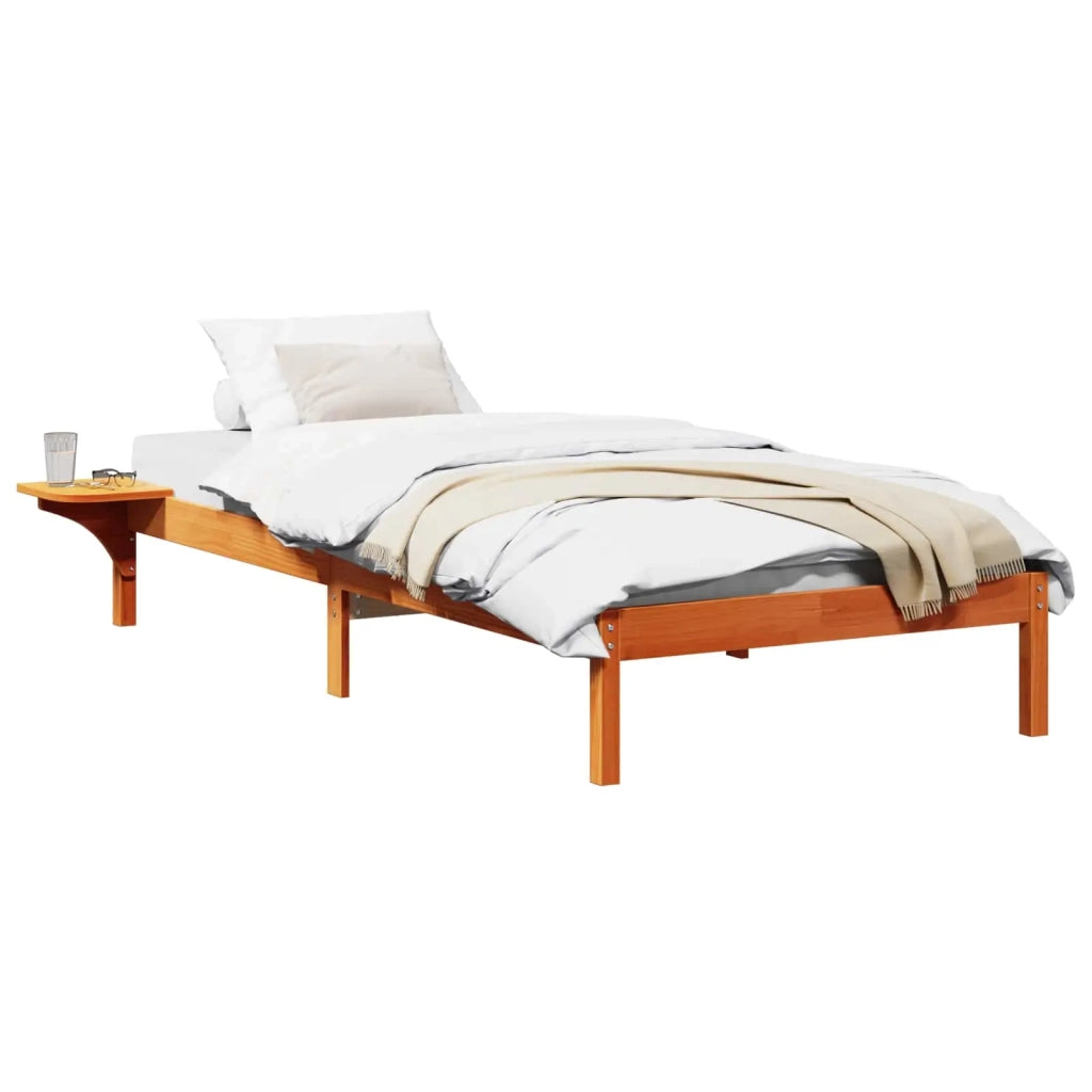 Struttura del letto Marrone cerato 90 x 200 cm Pino massello 873207