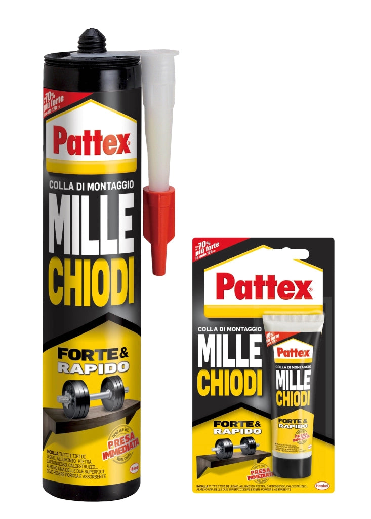 COLLA DI MONTAGGIO 'MILLECHIODI' 400 gr - in cartuccia - PATTEX