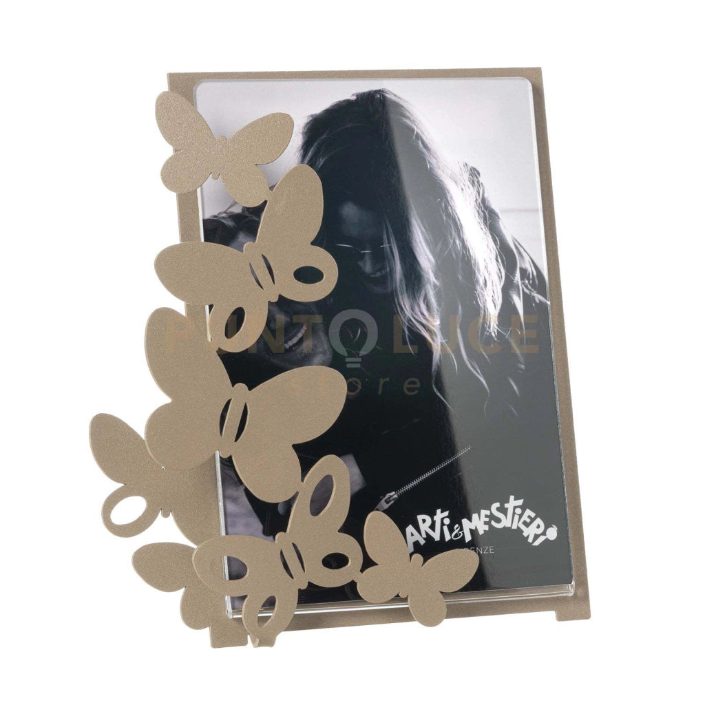 porta foto butterly grande Beige in Ferro 24x26cmh(18x24formatofoto)