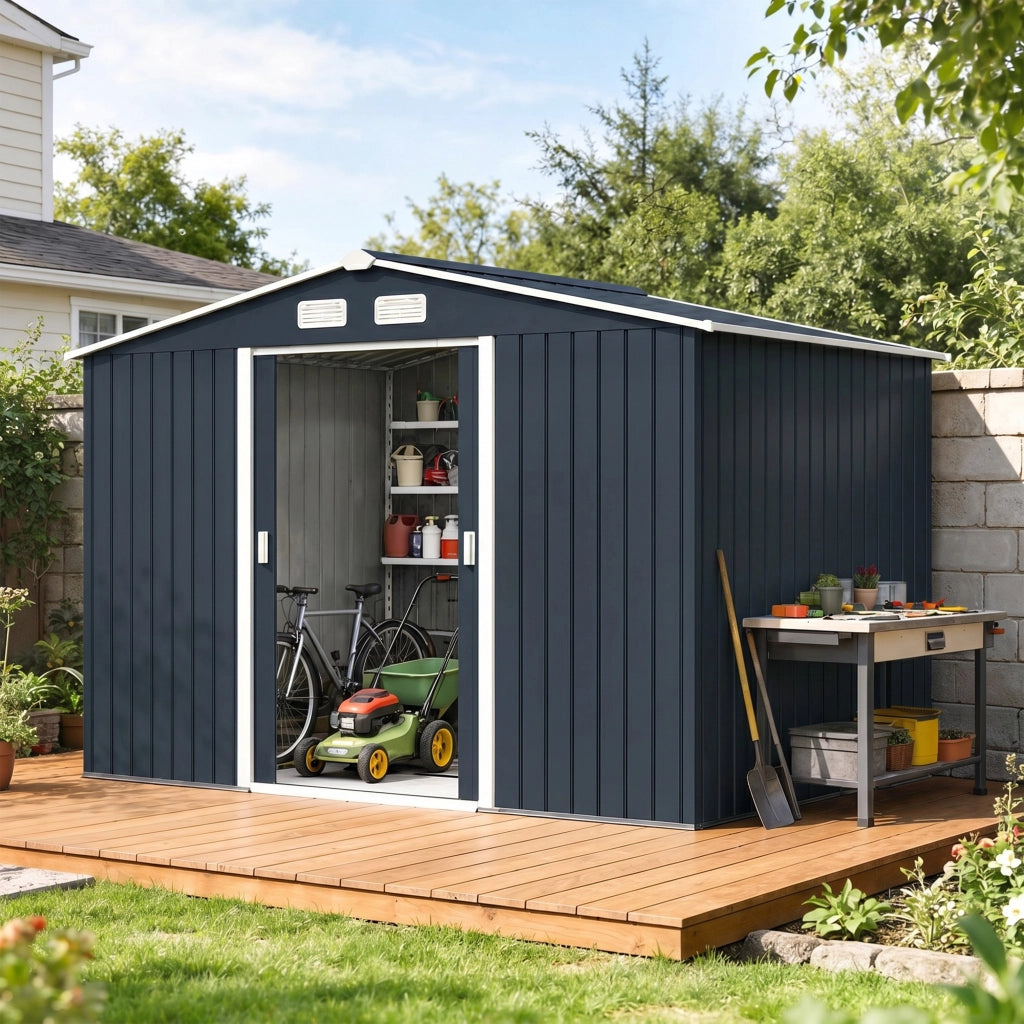 Casetta da Giardino ¨C zephmum ¨C Grigio Scuro 277x195x192 cm