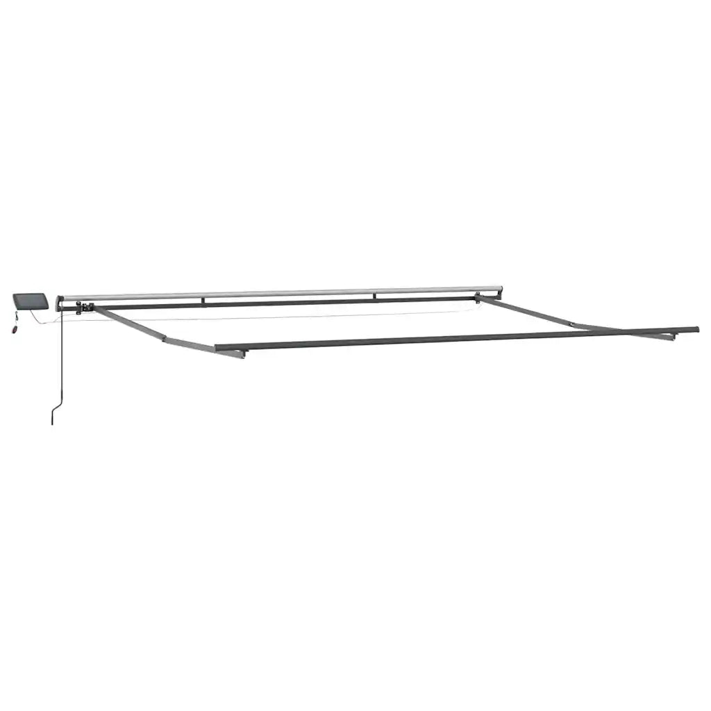 Tenda Retrattile Manuale con LED Antracite/ Bianco 500x300 cm 3310239