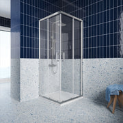 Box doccia 75x75 cm angolare scorrevole vetro 6mm trasparente h190 | Tenerife