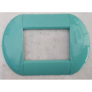 Trade Shop - Placca Placche Placchette Compatibili Living International Light Bombate Bticino - Blu Acqua -4 Fori     -