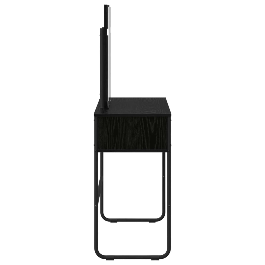 Tavolo da Trucco con lo scaffale Rovere Nero 81 x 40 x 131 cm 8007689