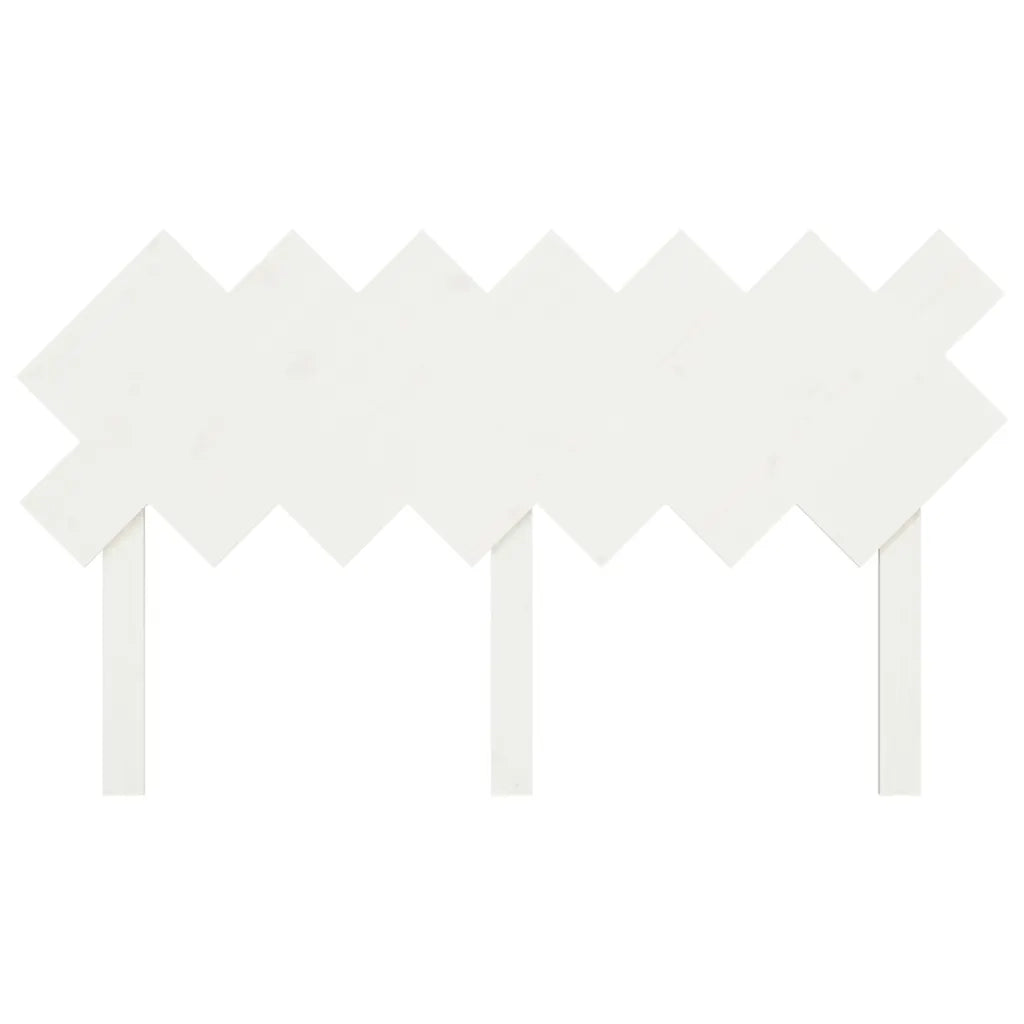 Testiera per Letto Bianca 141x3x80,5 cm Legno Massello di Pino