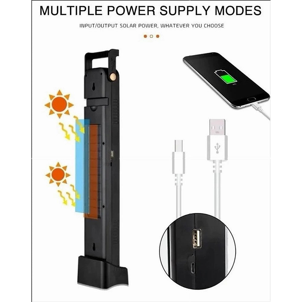 Trade Shop - Torcia Portatile Lampada Di Emergenza Ricaricabile Usb Solare 45led Luce Bianca -