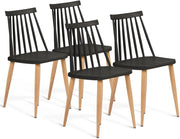 Set di 4 sedie da pranzo LILY nere