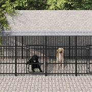 Gabbia per Cani da Esterno con Tetto in Acciaio 11,26 mÂ² cod mxl 44296