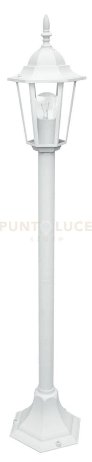 PALETTO MILANO BIANCO 1 LUCE ATTACCO E27 IP44 17x105CM ALLUMINIO E VETRO