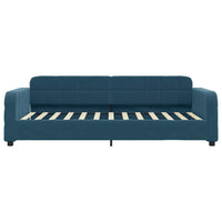 Divano Letto con Letto Estraibile Blu 100x200 cm in Velluto 3196935